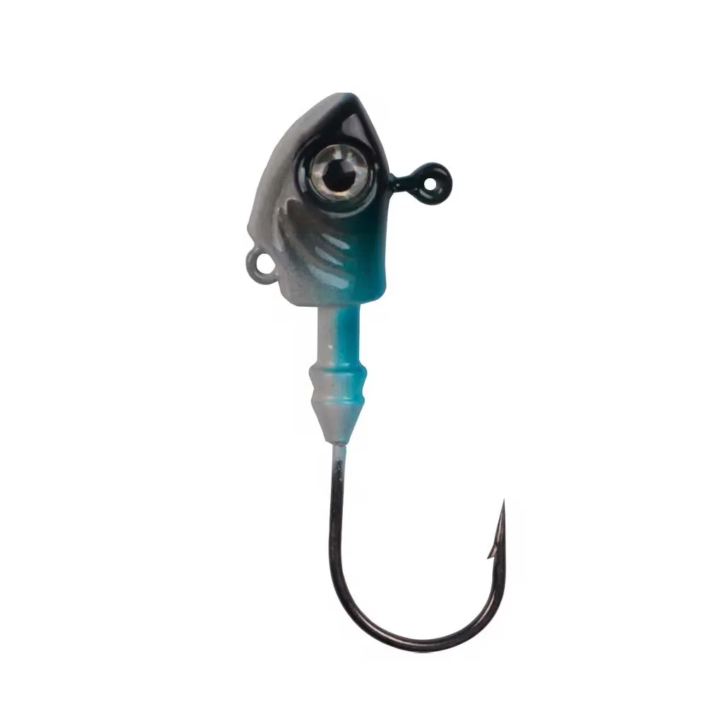 Anzuelo jig head de invierno con cabeza de plomo y cebo metal - imagen 5