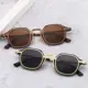 Gafas de sol cuadradas pequeñas UV400 montura metálica vintage - imagen 5