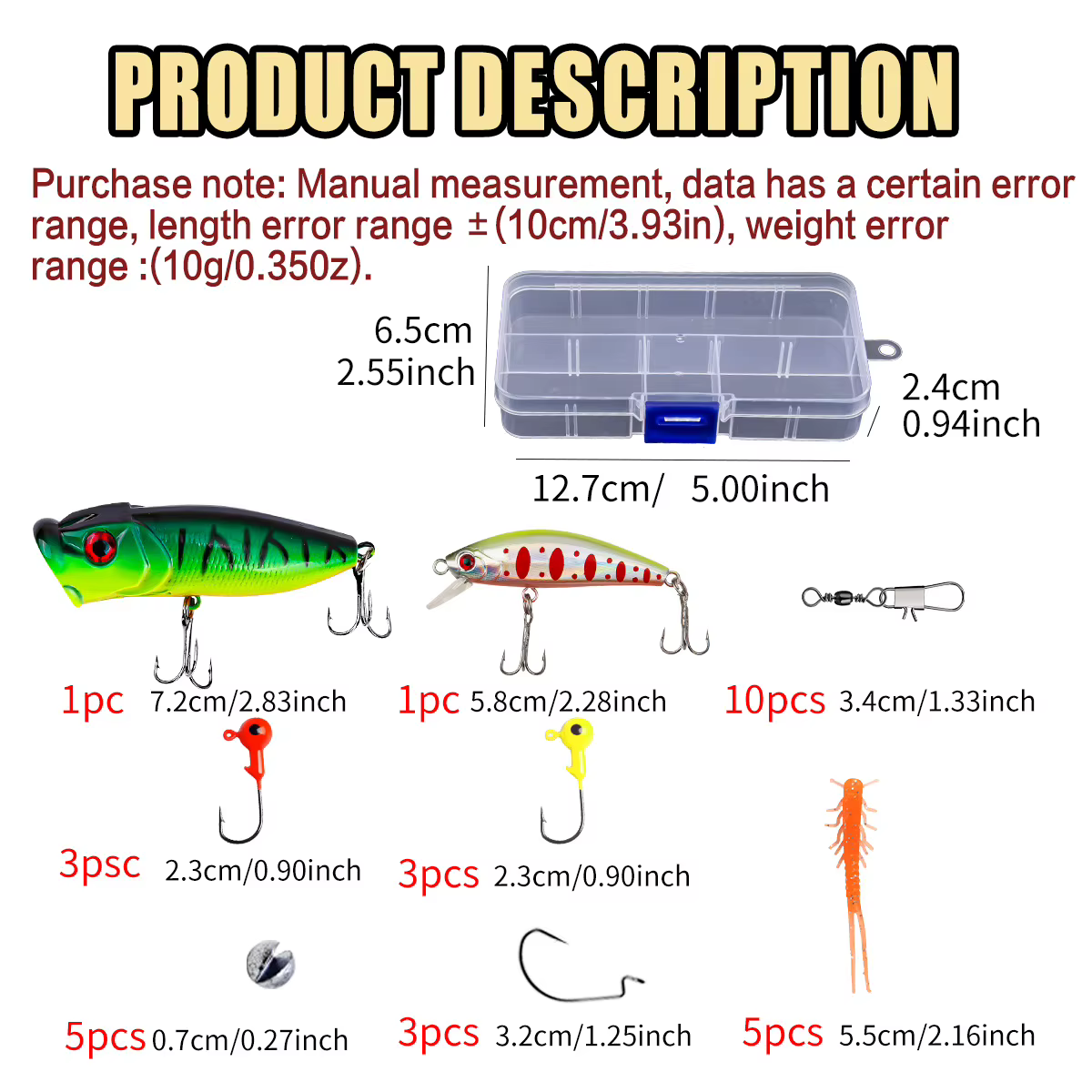 Kit de pesca para mar con cañas y señuelos duros y blandos - imagen 2