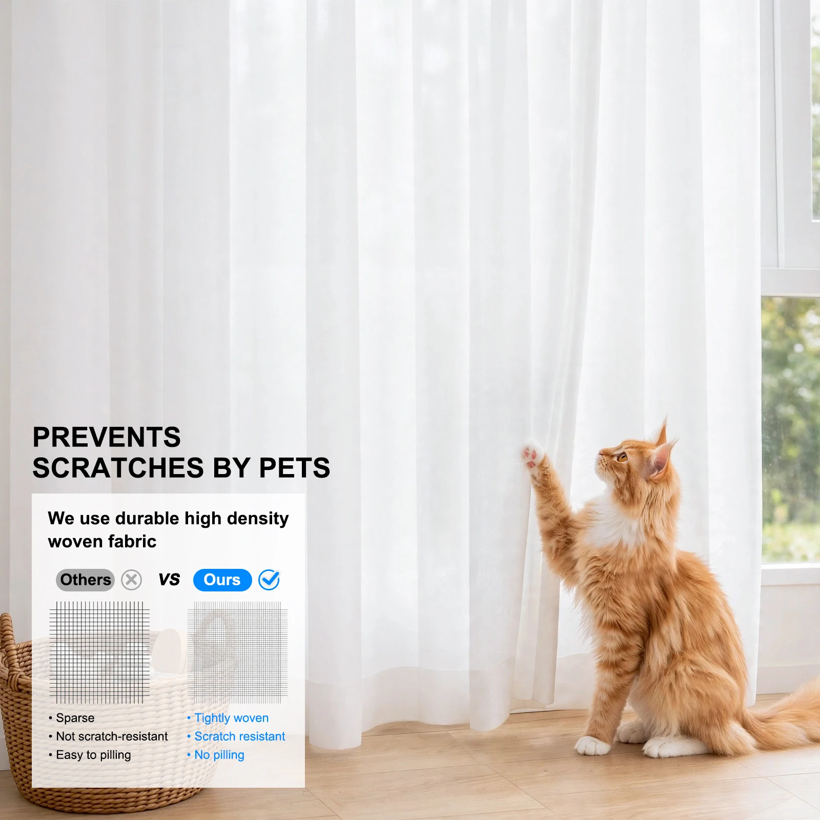 Cortinas translúcidas impermeables para privacidad en exteriores - imagen 2