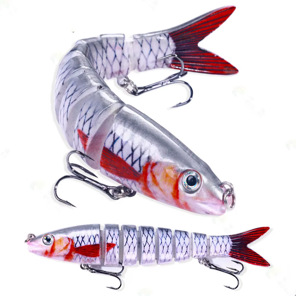Señuelo para lucio Swimbait articulado y crankbait duro