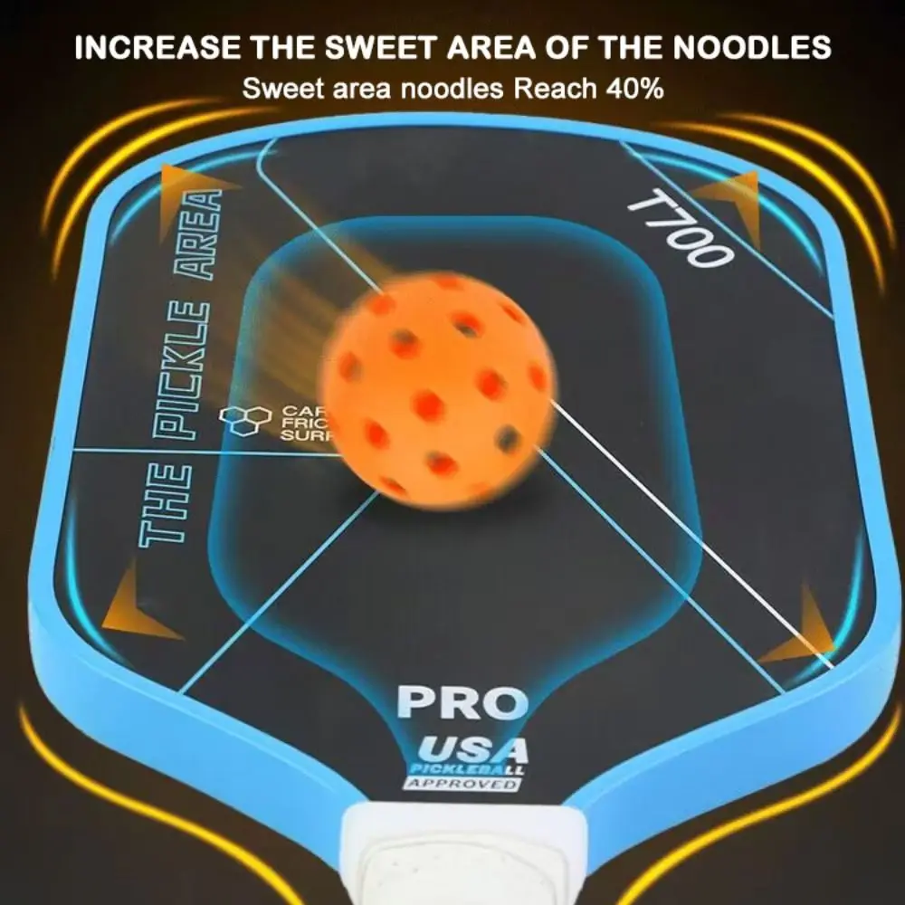 Paleta de pickleball de fibra de carbono T700 esmerilada
