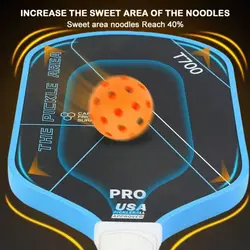 Paleta de pickleball de fibra de carbono T700 esmerilada