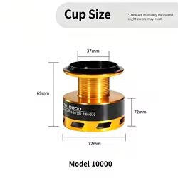 Carrete de Pesca Agua Dulce Serie 2500 – CNC, Manivela Intercambiable