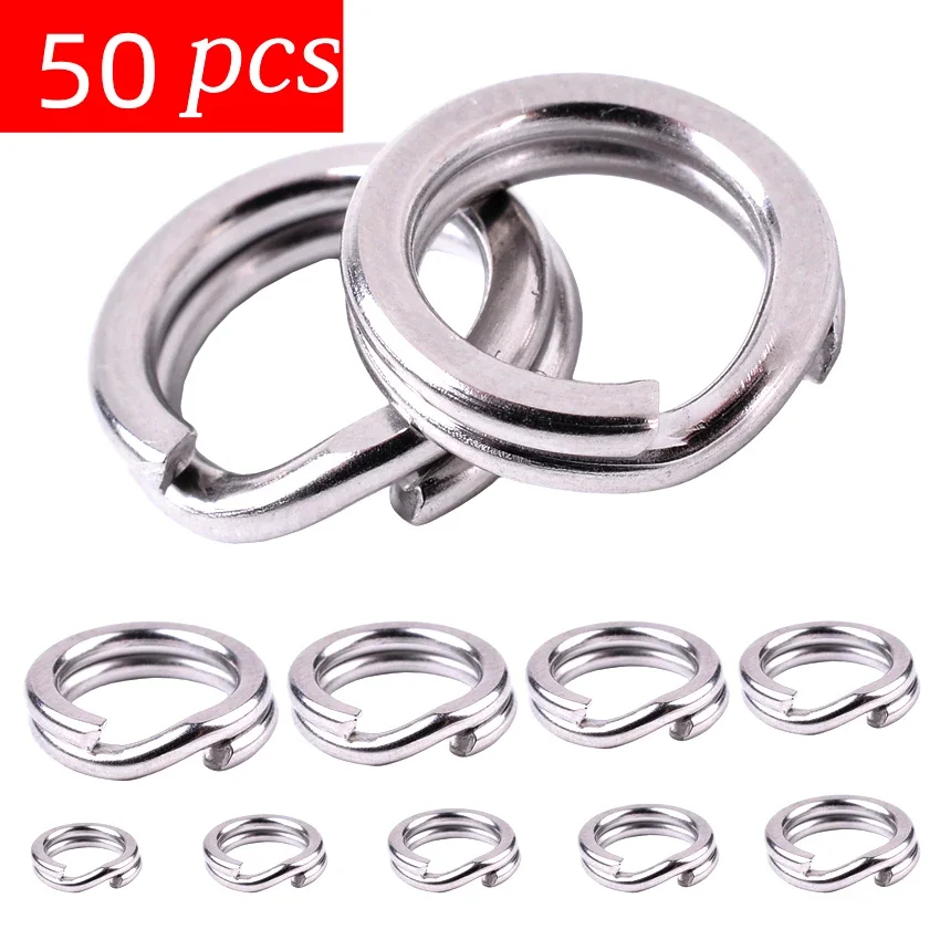 Anillas divididas de acero inoxidable para pesca – Conector doble - imagen 2