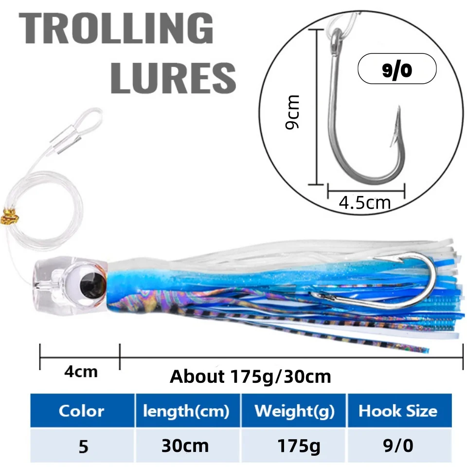 Pulpo de vinilo acrílico para pesca en mar – Cebo artificial - imagen 5