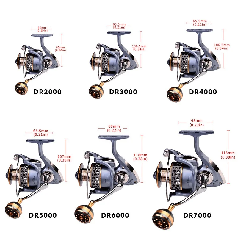Carrete Spinning de Aluminio para Trucha – Cuerpo totalmente - imagen 2
