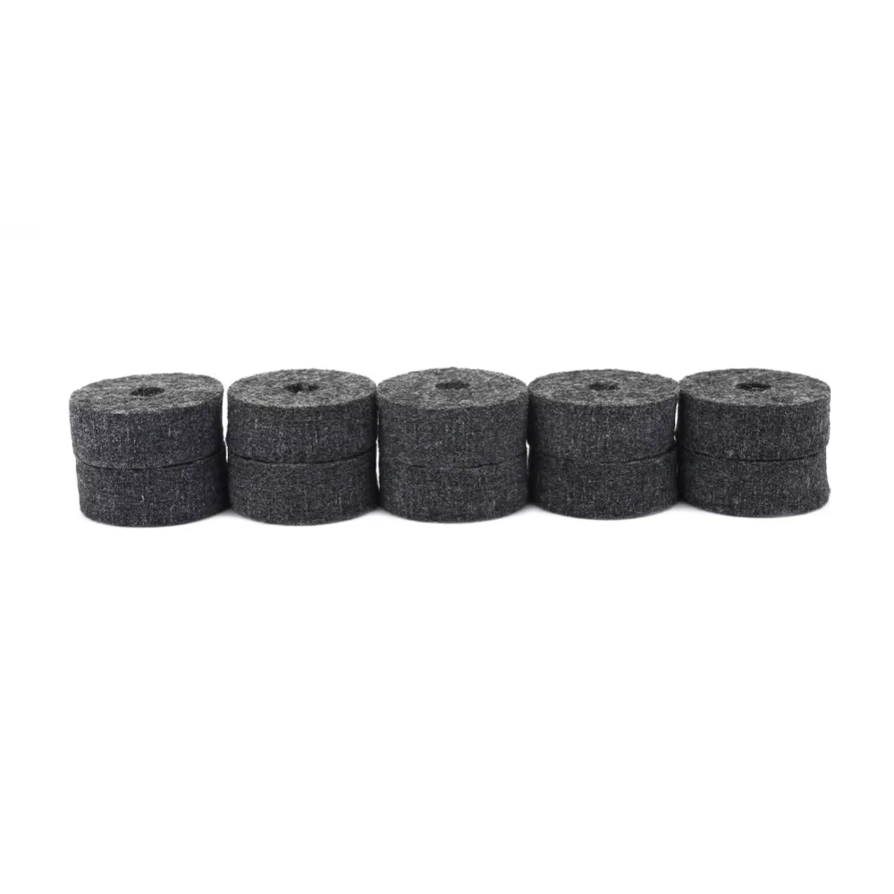 Almohadillas de Fieltro para Platillos 40mm – Juego de 10 Repuestos Gris/Negro - imagen 4