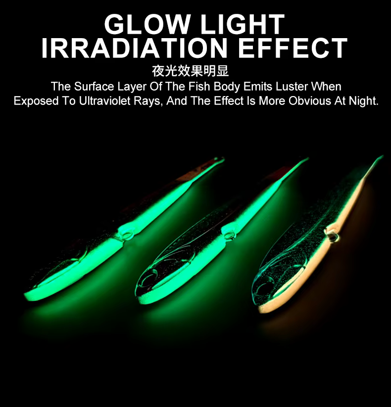 Señuelo TEASER J164 metálico luminoso para pesca marina