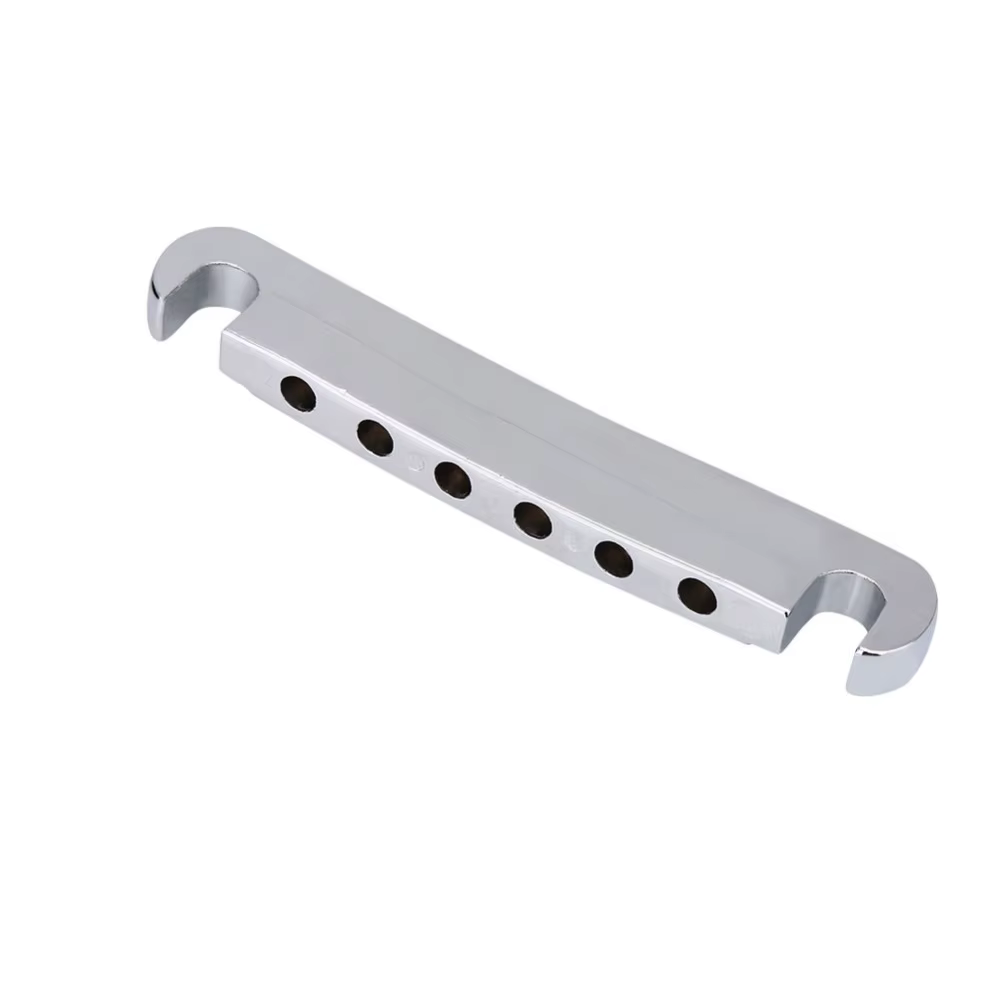Puente de Rodillos Cromado para Guitarra Eléctrica de 6 Cuerdas - imagen 4