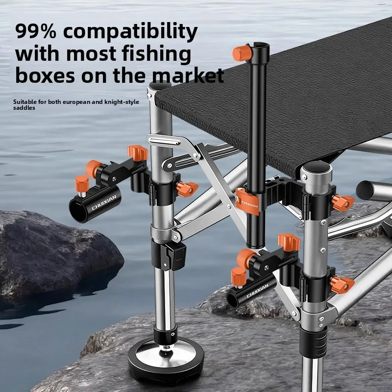 Soporte de torreta universal para silla de pesca con bandeja cebo