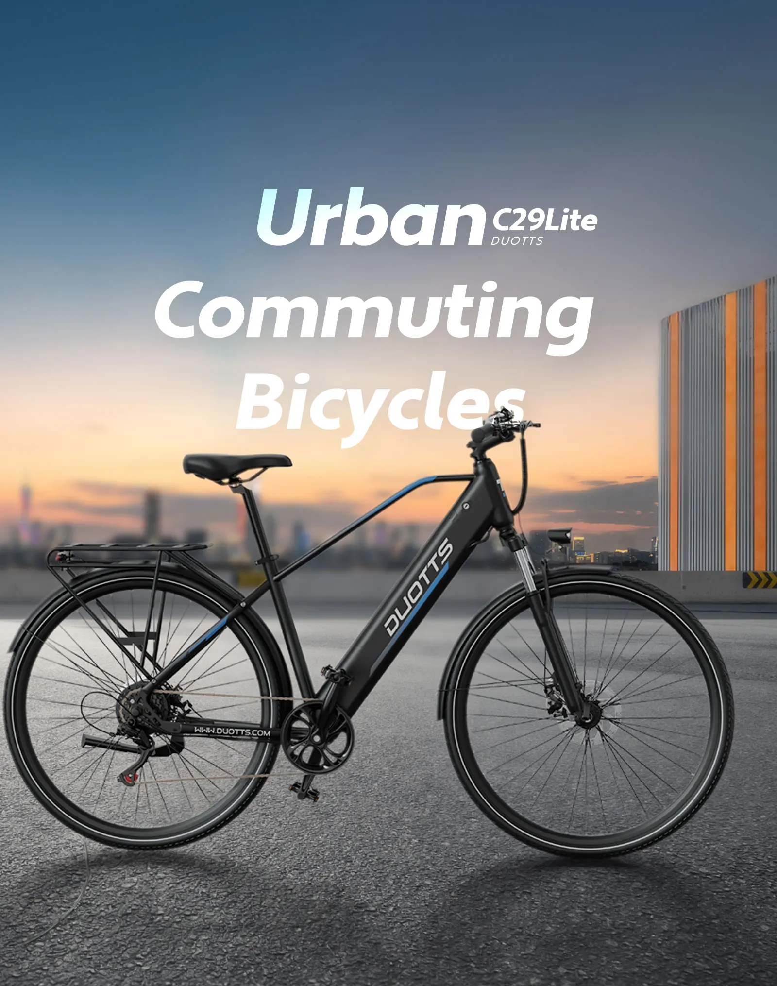 Bicicleta eléctrica DUOTTS C29 Lite vista general