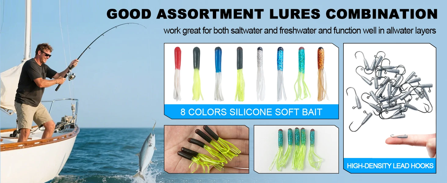 Señuelos y plantillas del kit FREE FISHER 131 Uds