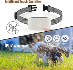 Collar antiladridos eléctrico recargable impermeable IP67 para perros
