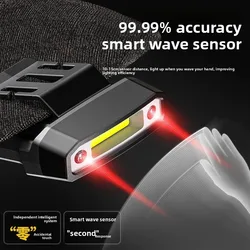 Luz recargable con clip de sombrero y sensor de luz pesca nocturna