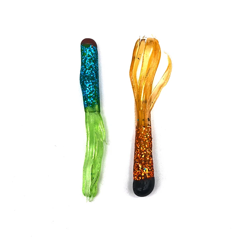 Señuelo tubular blando de silicona en colores variados