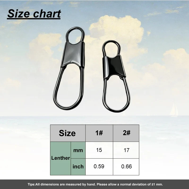 Clips de seguridad de acero inoxidable con conectores rápidos