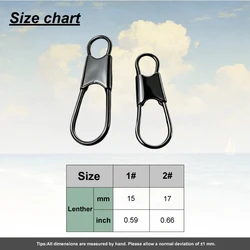 Clips de seguridad de acero inoxidable con conectores rápidos