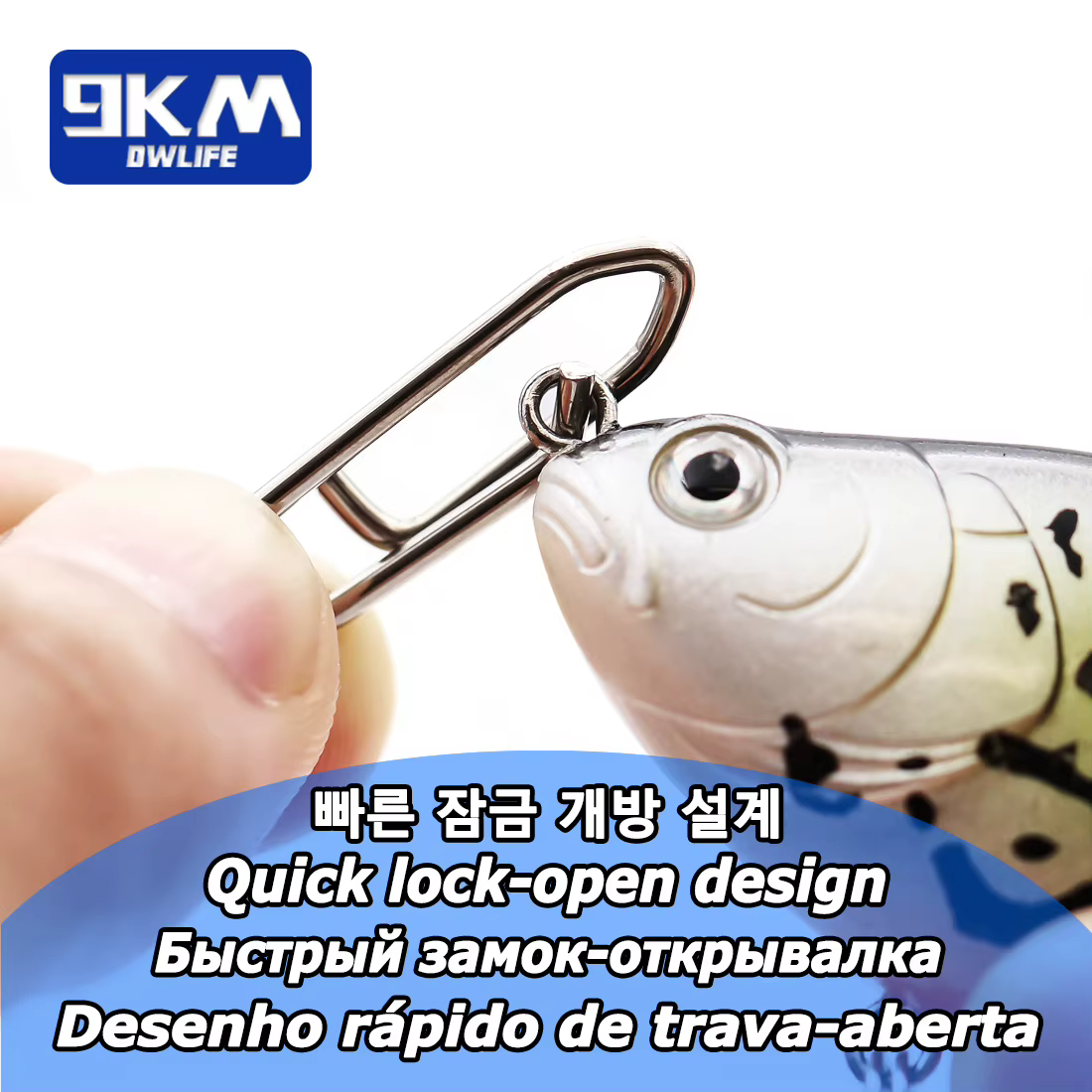 Clip Cambio Rápido para Señuelos 9KM Acero Inox - imagen 4