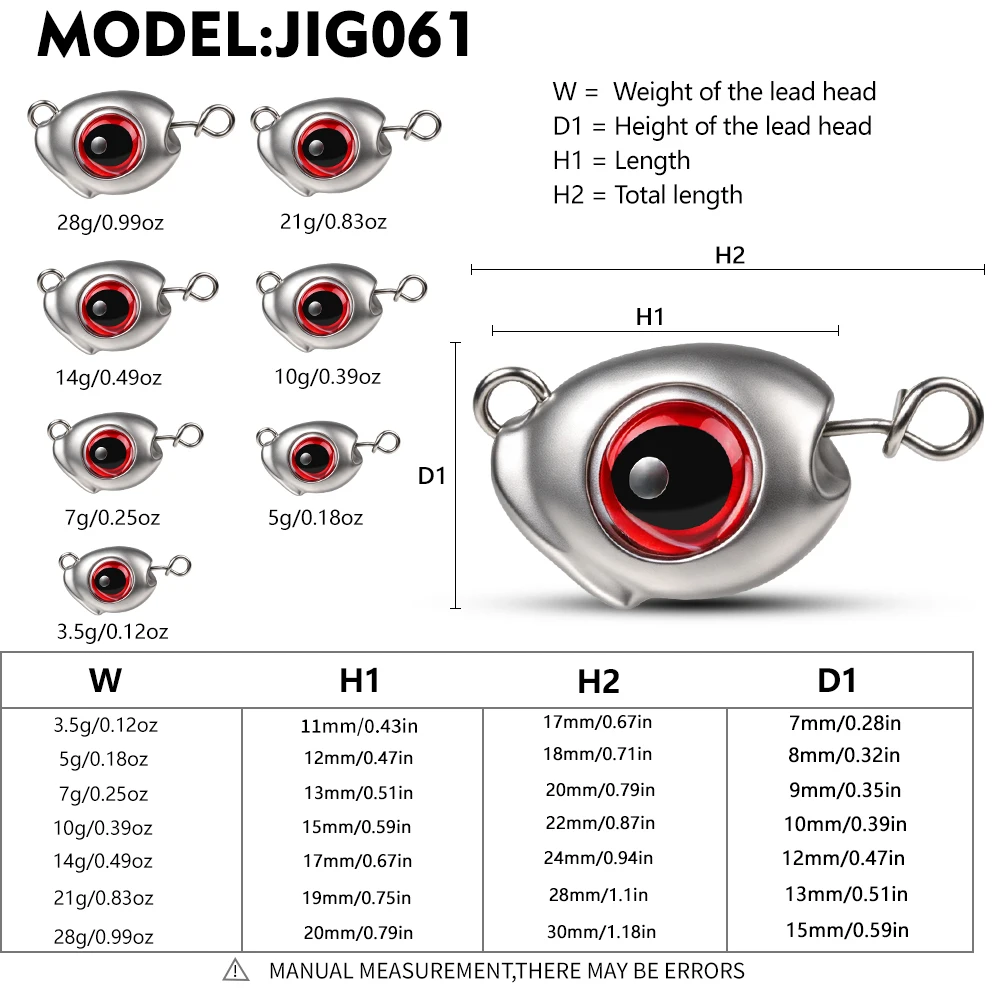 Plomo desmontable PROBEROS para Texas Rig con clip rápido y ojo 3D