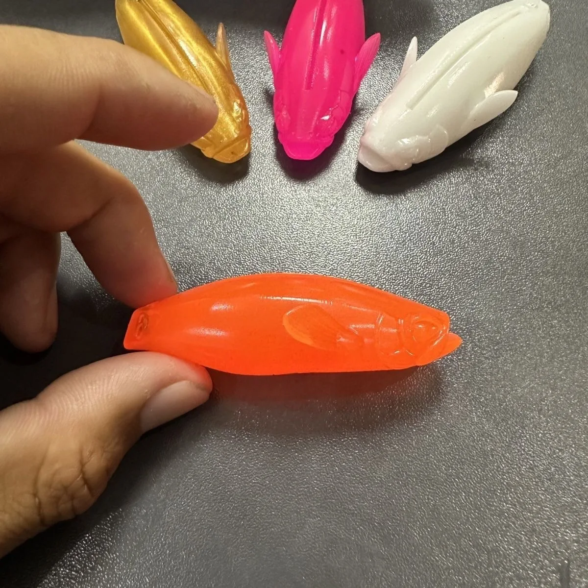 Detalle del cuerpo blando del señuelo