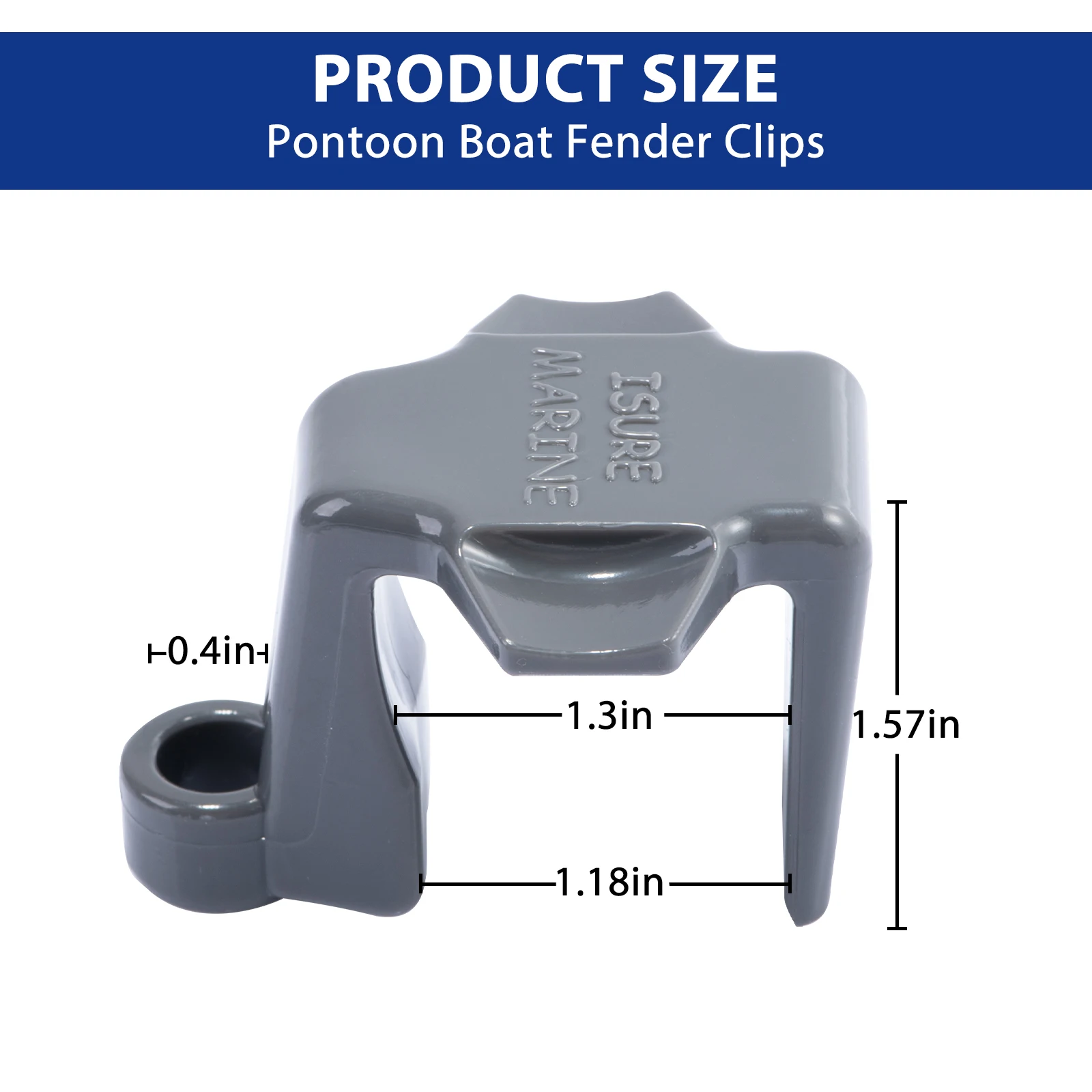 Clips para defensas de barco ABS para riel cuadrado - imagen 2