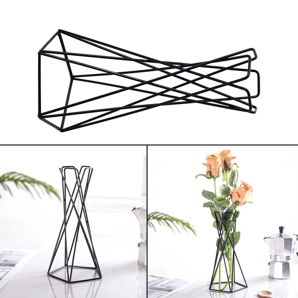 Soporte nórdico geométrico de hierro para tillandsia y plantas aéreas - imagen 3