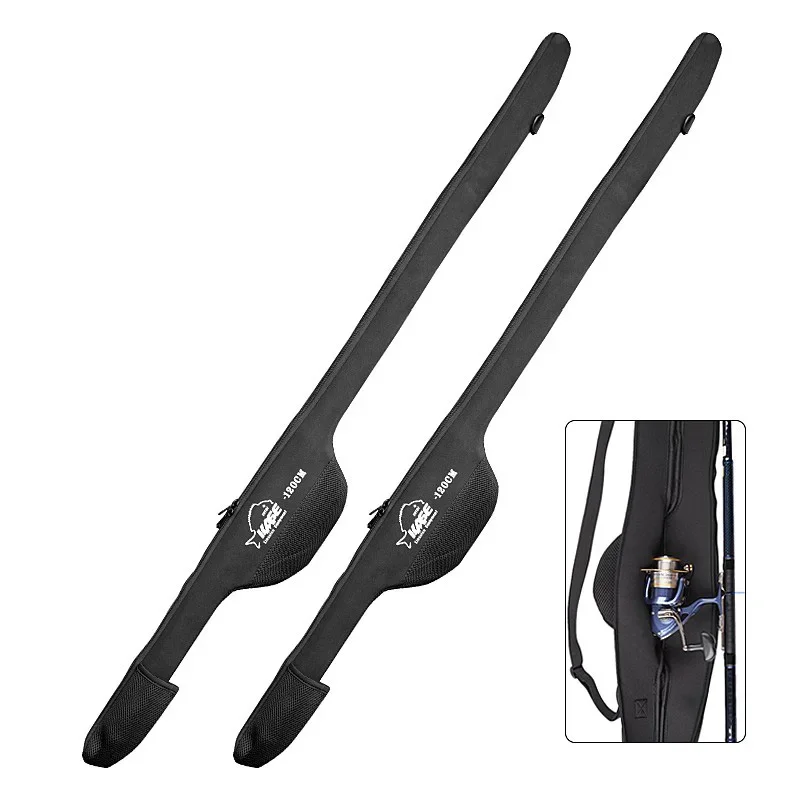 Funda para caña de pesca telescópica giratoria con almacenamiento