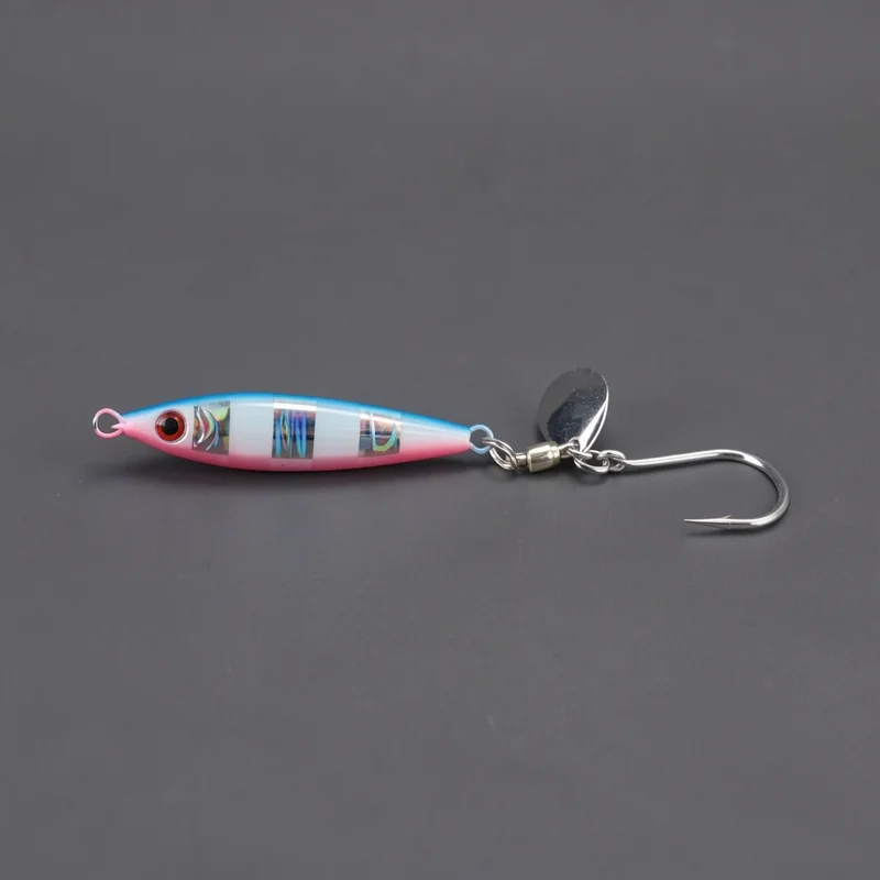 Señuelo metálico con spinner para jigging