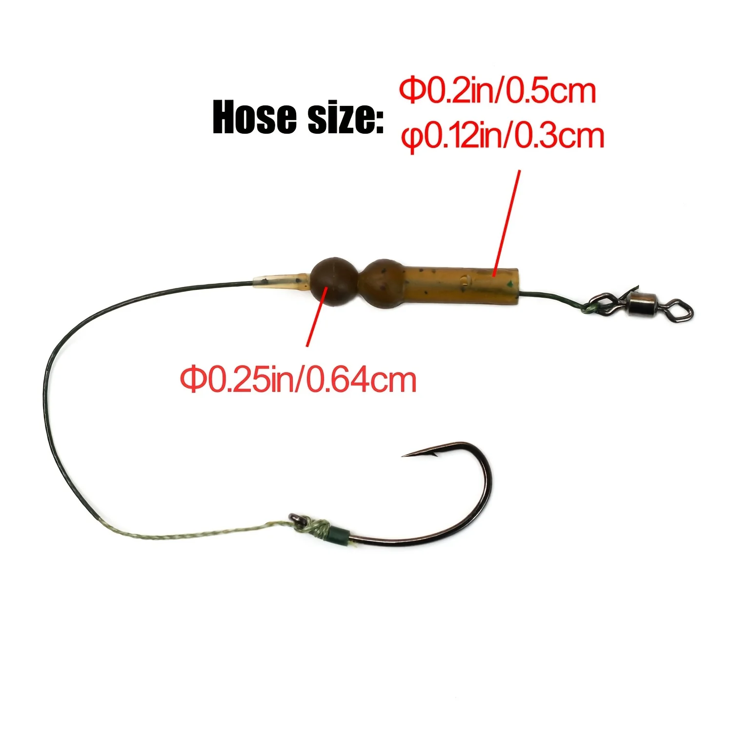 Set de monturas de pesca con anzuelo tipo helicóptero y cuentas