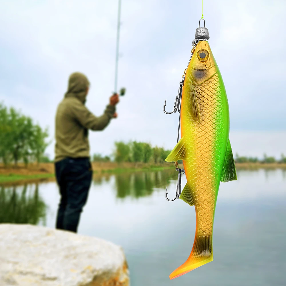 Spinpoler Rig con plomo y anzuelo triple 3X para vinilo shad - imagen 5