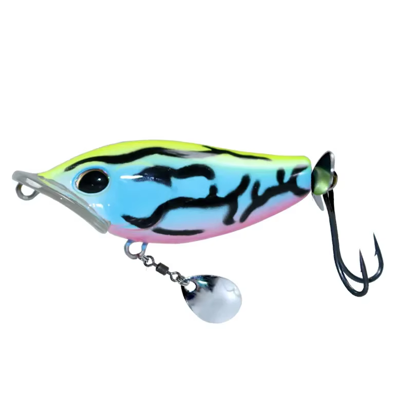 MUKUN Popper Topwater flotante cigarra dorada para lubina y bagre - imagen 2