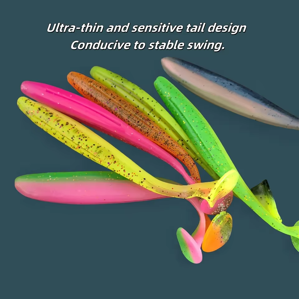 Mukun Swimbait Cola en T – Señuelo de vinilo para mar y río - imagen 5