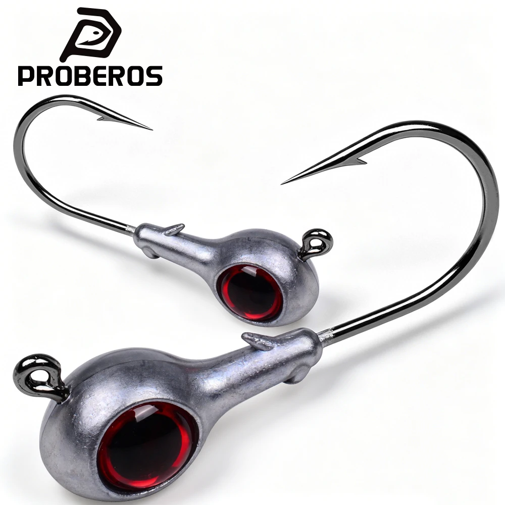 Señuelos de lubina PROBEROS con cabeza plomada y ojo rojo - imagen 2