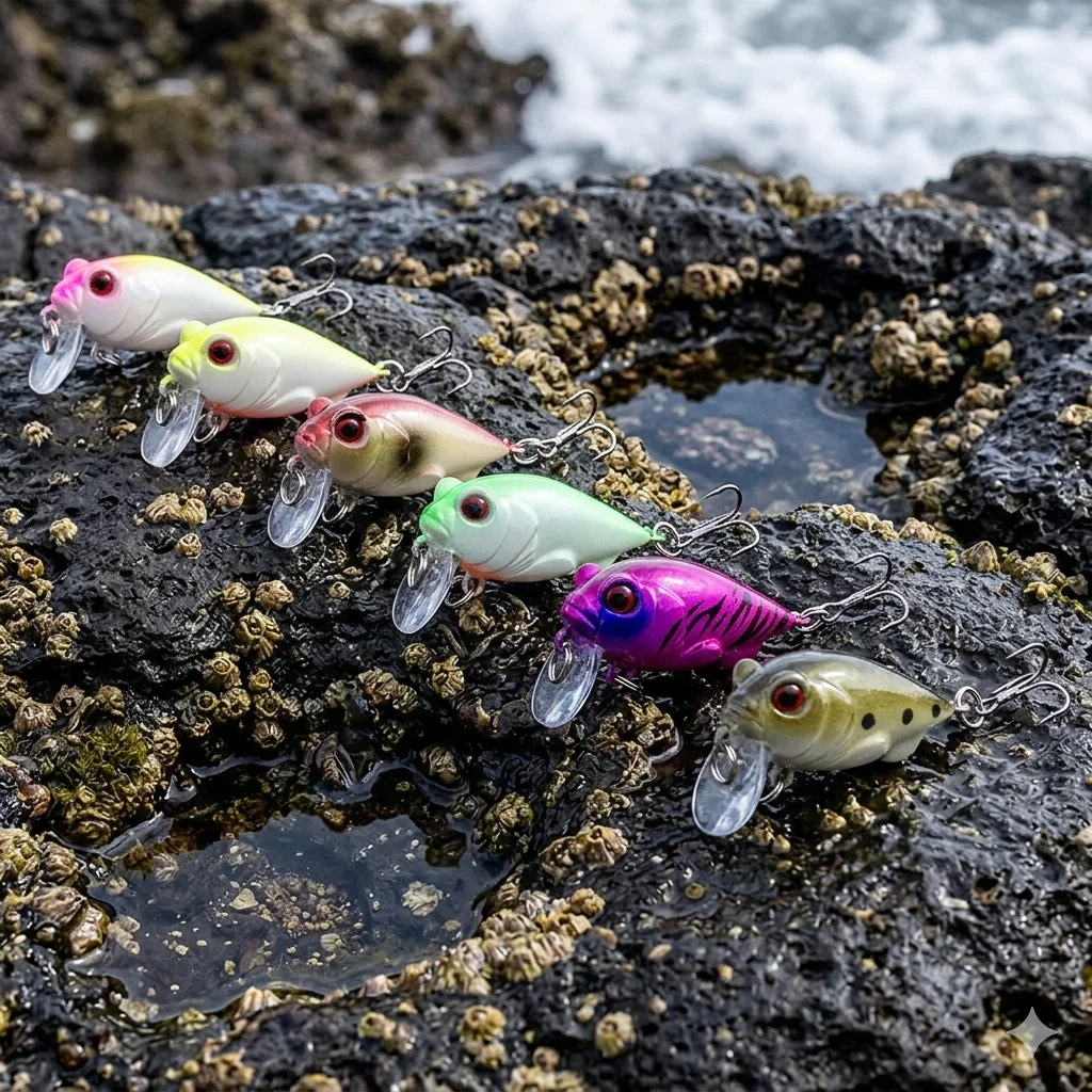 Mini Crankbait de Buceo Profundo para Lubina, Trucha y Perca