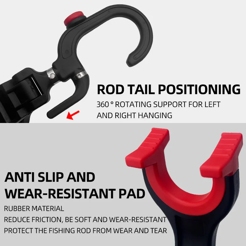 Soporte ajustable cañas ShareShark doble cabezal plástico - imagen 4