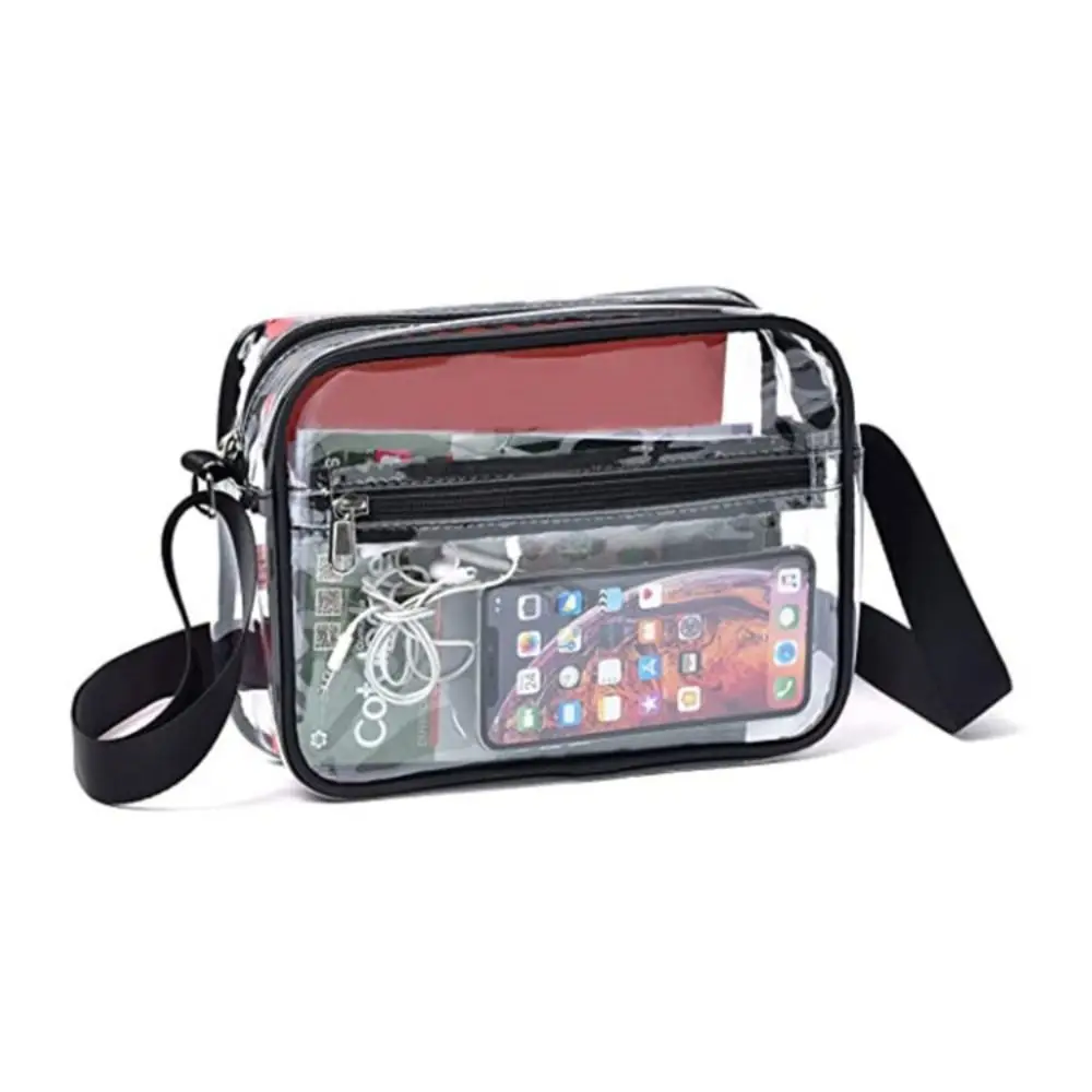 Bolso transparente cruzado gran capacidad PVC elegante, estadio - imagen 5