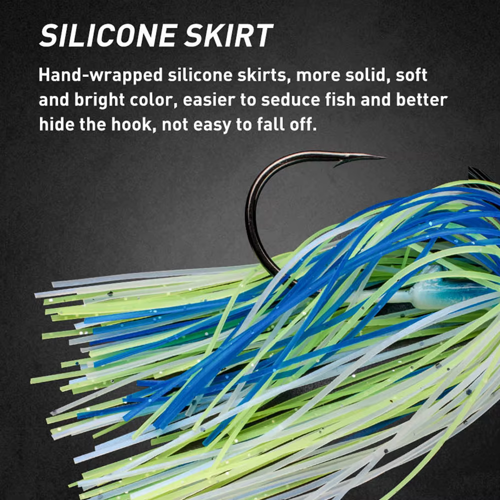 JOHNCOO Jig Head Weedless Spinner – Señuelo eficaz para lubina - imagen 4