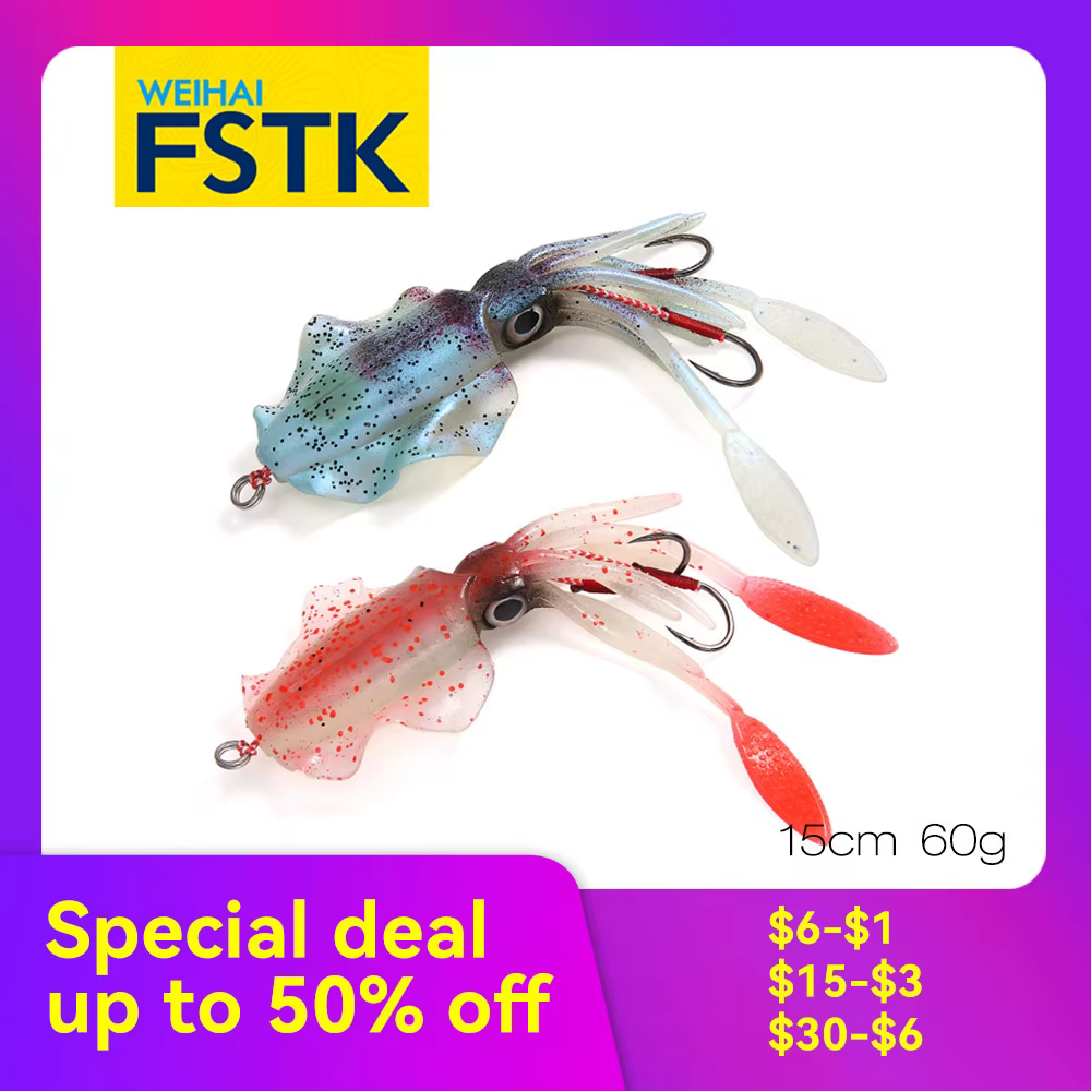 FSTK Jig Pulpo – Señuelo de calamar para pesca marítima - imagen 2