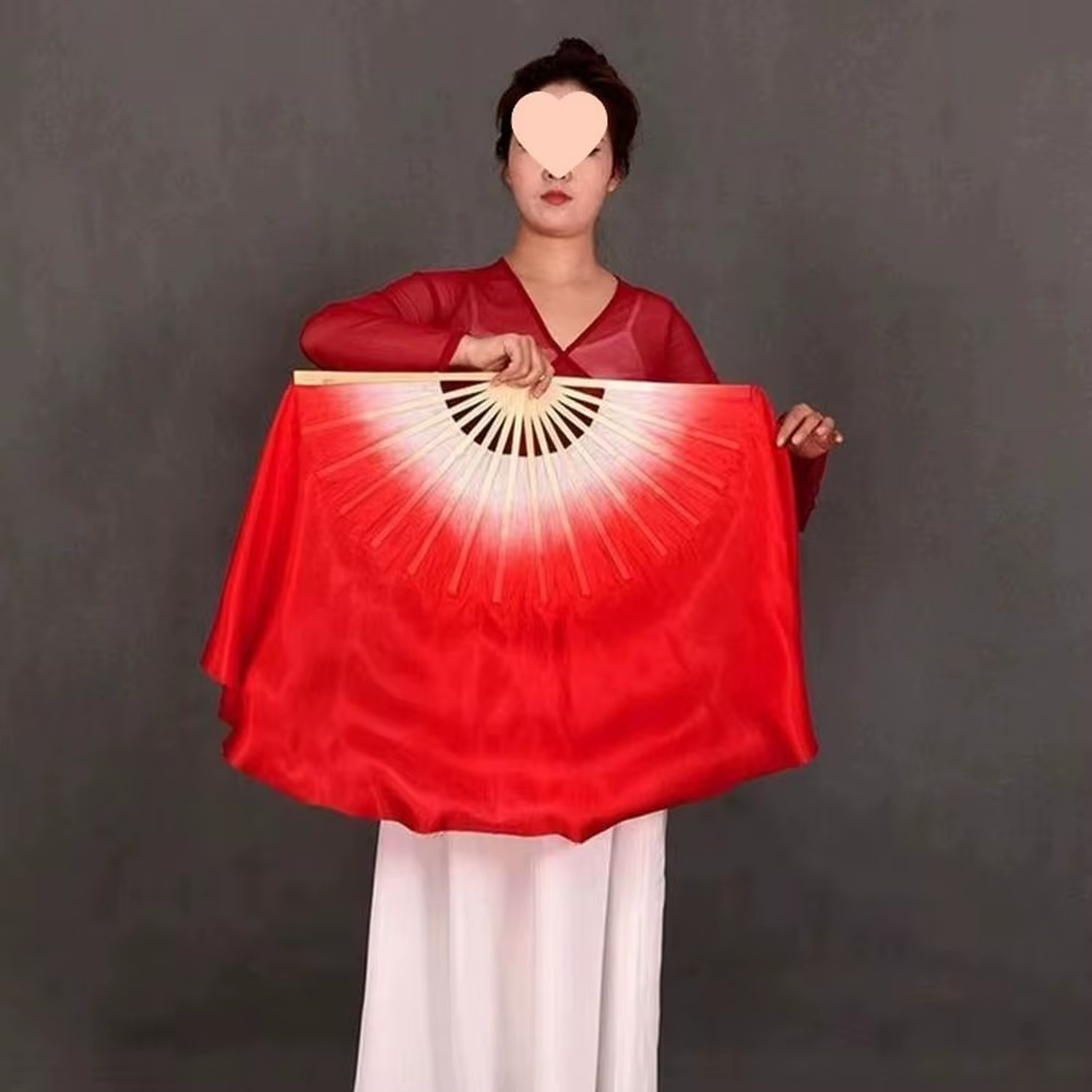 Abanicos de bambú en medio círculo para danza del vientre - imagen 2