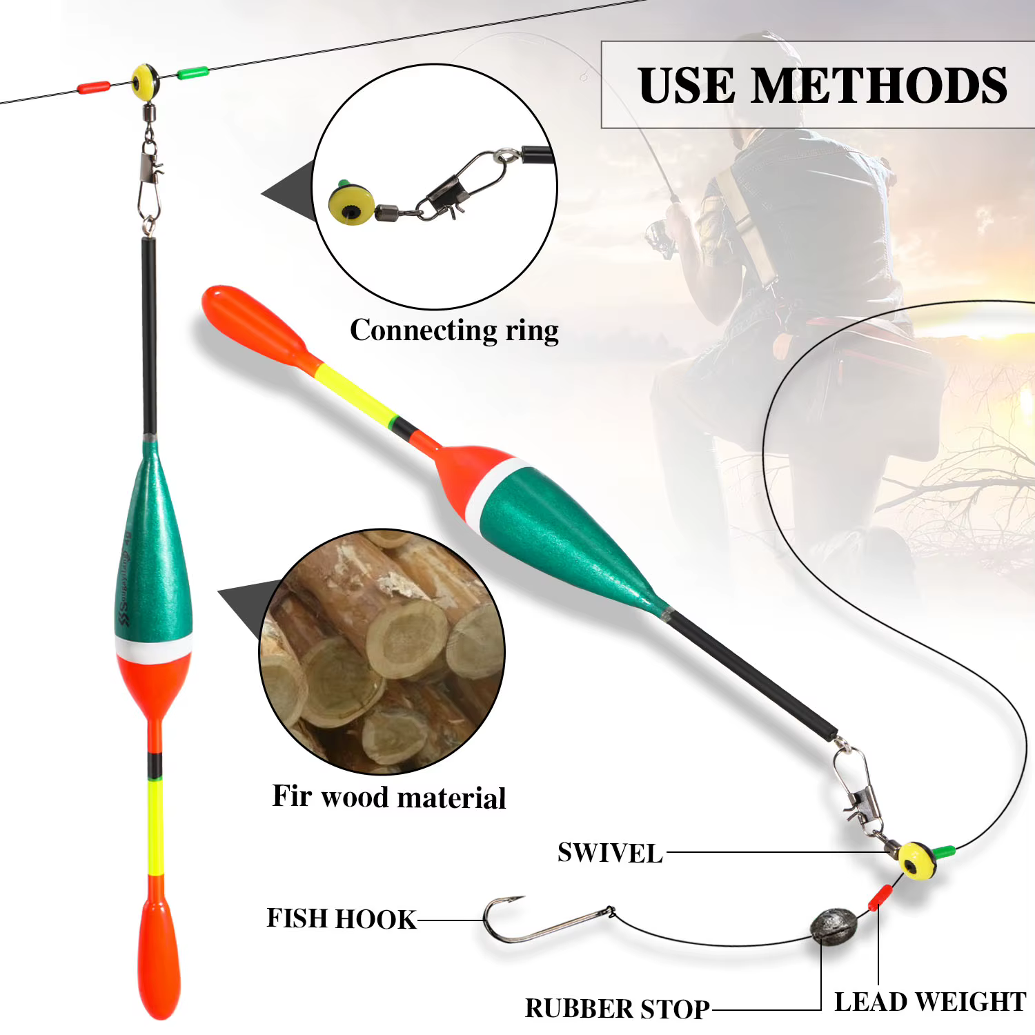 Sougayilang Flotadores Bobber para Pesca – Juego Varias Tallas - imagen 3