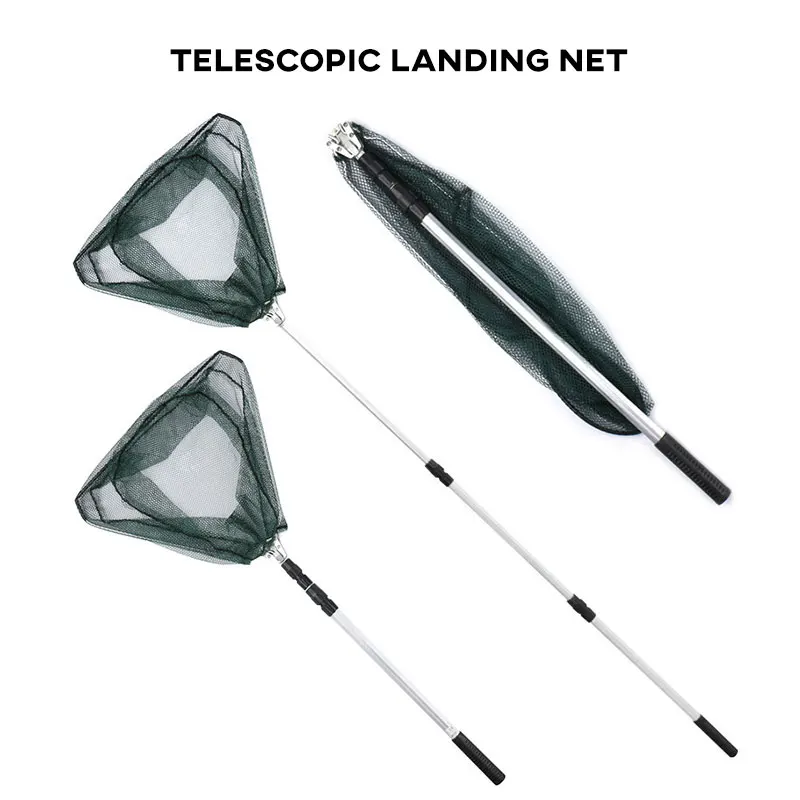 Red de aterrizaje retráctil aluminio para carpas – Pesca carpa