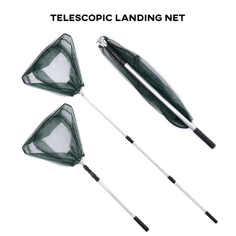 Red de aterrizaje retráctil aluminio para carpas – Pesca carpa