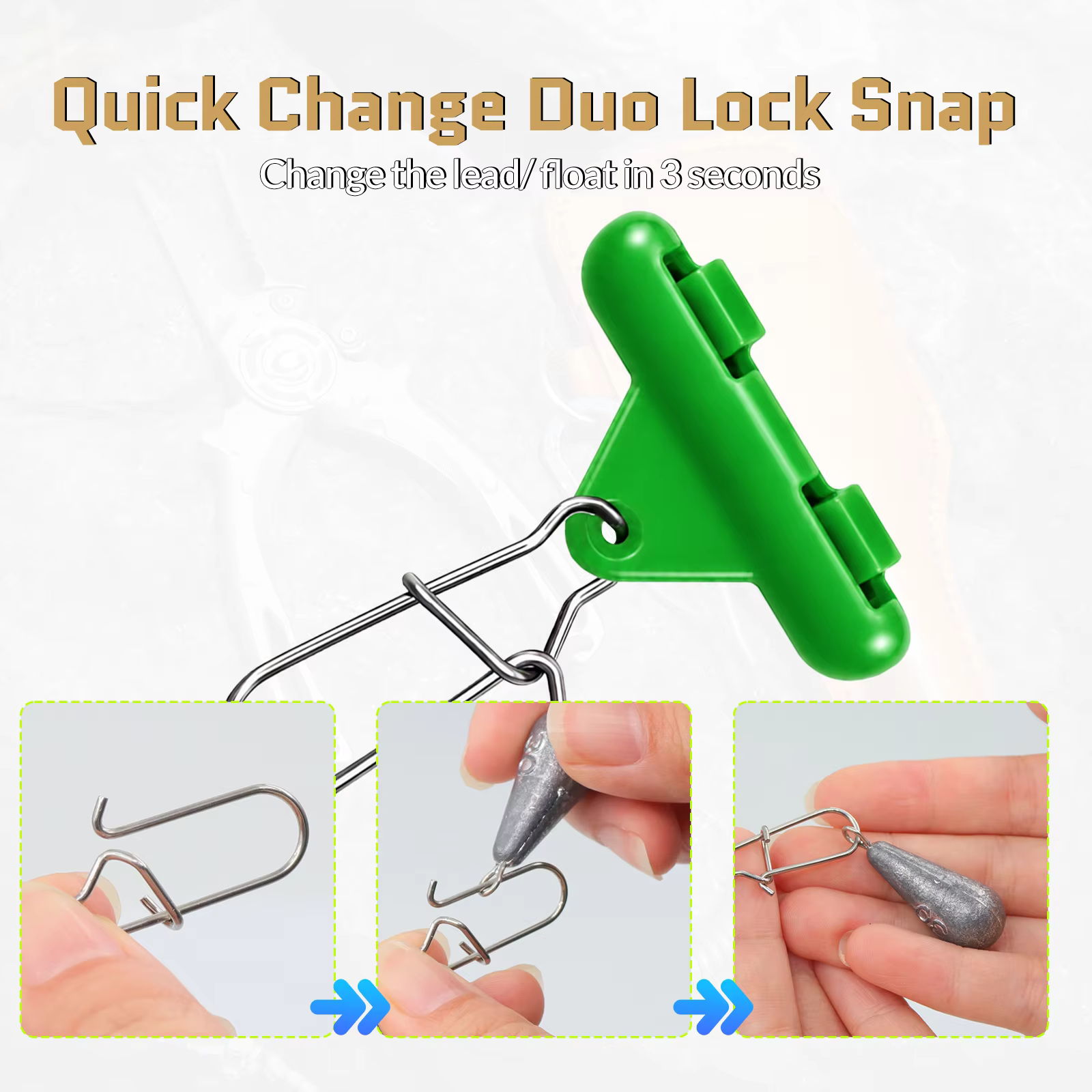 Deslizadores de Plomada 9KM Duo-Lock para Montaje de Bagre - imagen 3
