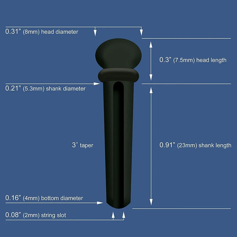Púas de ébano ranuradas con incrustación de nácar para guitarra acústica - imagen 5