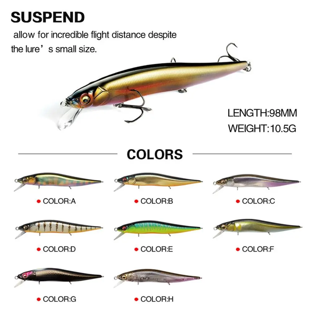 Señuelo Minnow de doble gancho, apariencia y detalles
