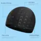Gorro de natación universal nailon negro elástico con protección