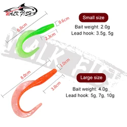 Walk Bait WALK FISH 60-80mm – Señuelo wobbler giratorio de silicona