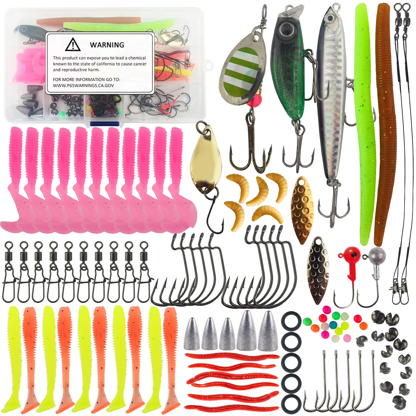 FREE FISHER Kit de señuelos para lubina con plomos y spinner - imagen 3