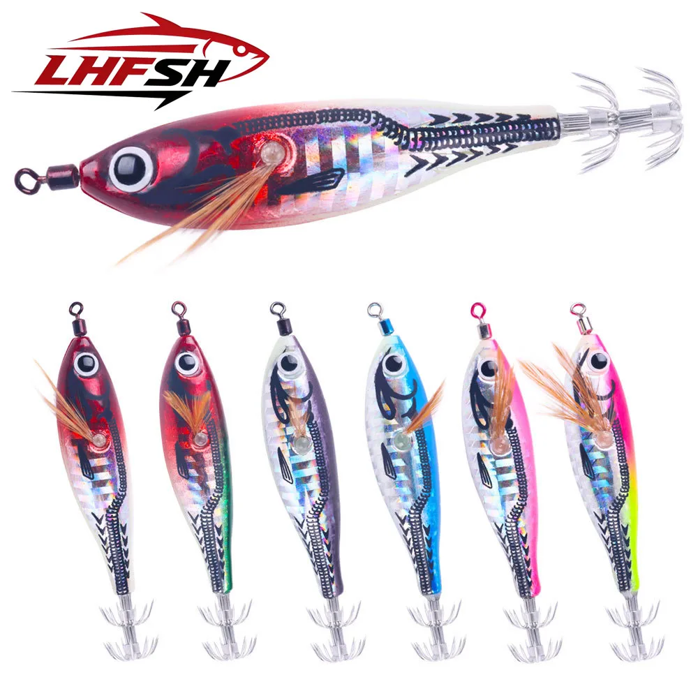 Set de señuelos luminosos horizontales para pesca nocturna